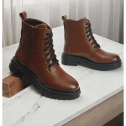 Elle Women's Tan Derby Boots-image-23