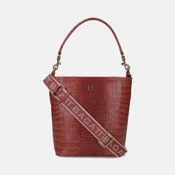 BAGATT Brick Nola Animal Effect Leather Bucket Bag-19