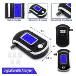generic Real Instruments Alcohol Tester Digital Breath Analyser with 5 Mothpiece ALC AT6000 image 5
