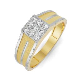EMORI Yellow Gold Dewy Quad Diamond Band for Men-image-50