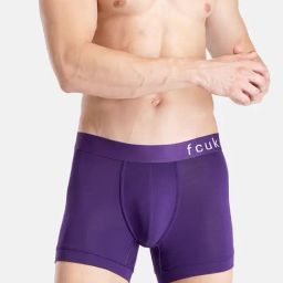 FCUK Multi-Color Modal Solid Trunks Pack of 2 image 4
