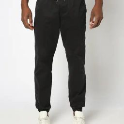 GAP Black Regular Fit Solid Joggers-image-97