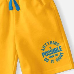 Codez Boys Black & Yellow Printed Shorts image 4