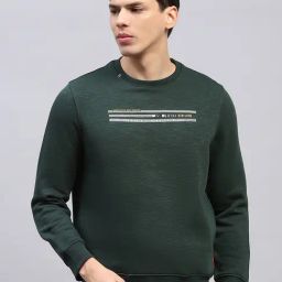 Monte Carlo Green Regular Fit Printed Sweatshirt-image-63