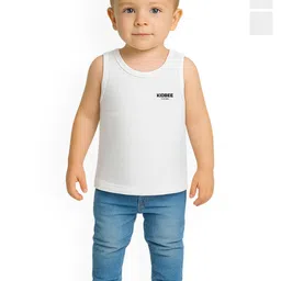 KidBee Kids Pack Of 3 Cotton Sleeveless Basic Vests-picture-32