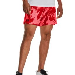 Under Armour Red Slim Fit Printed Sports Shorts-image-43