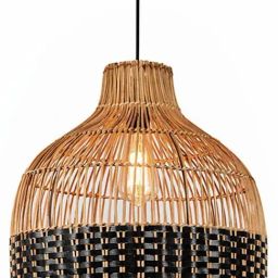 Whispering Homes Long Bell Rattan Pendant Light-picture-15