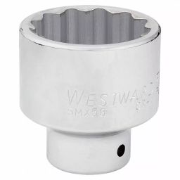 Westward Steel Socket Chrome Finish 50 mm Socket Size, 5MX58-29