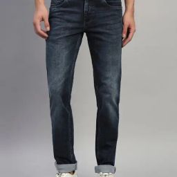 Cantabil Blue Regular Fit Solid Jeans-image-90
