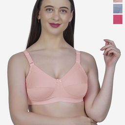 SHYAM SONS FLAIR Women Pack of 3 Full Coverage Non-Wired & Non Padded Minimizer Bra-picture-16