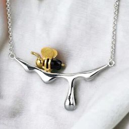 Rihi by P.C. Chandra Jewellers 92.5 Sterling Silver Honey Bee Necklace for Women & Girls-image-49