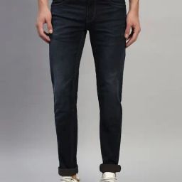 Cantabil Blue Regular Fit Solid Jeans-image-91