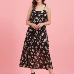 Melon by PlusS Black Printed Maxi Dress-image-74