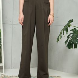 Bewakoof Women High-Rise Pleated Trousers-image-12