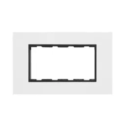 Shivam 4 Module Polycarbonate Rectangular Glossy Finish Modular Plate, White-40