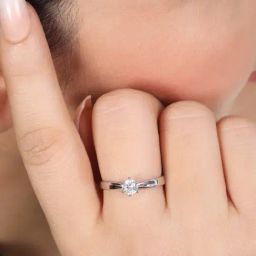 Zavya 925 Sterling Silver Radiant Blossom Rhodium Plated CZ Ring-image-85