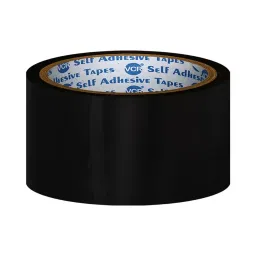 VCR 50 m x 48 mm Biaxially Oriented Polypropylene Black Color Tape, 12 Rolls Per Pack-picture-18