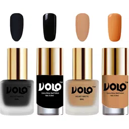 VOLO Set Of 4 Velvet Matte & Extra Shine Nail Polish-8 ml & 9.9 ml Each Shade 05-42-03-50 image 1