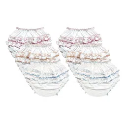 Fancy Walas Infant Girls Pack Of 6 Cotton Basic Briefs FW330_White_S_PK06-41