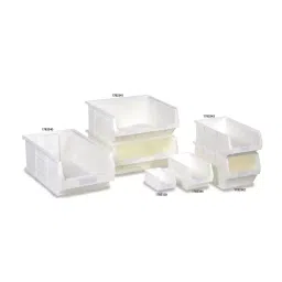 RS PRO 4.6L White PP Semi-open Fronted Container, 132mm x 240mm x 150mm Model No 1783344-picture-29