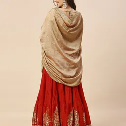 Dupatta Bazaar Embroidered Dupatta with Sequinned image 4