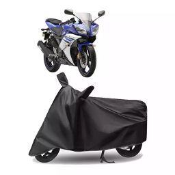 Auto Pearl Polyester Two Wheeler Cover for Yamaha YZF-R15 V2 (Grey)-image-97