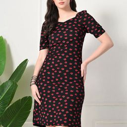 IUGA Floral Bodycon Dress-image-83