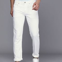 Louis Philippe Jeans Men White Slim Fit Low-Rise Stretchable Jeans-image-38