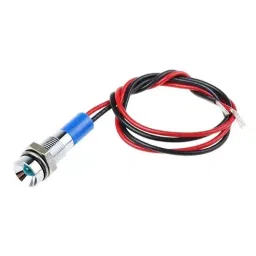 RS PRO Blue Panel Mount Indicator 24V DC, Mounting Hole Size 6 mm, Termination Type Lead Wires, IP Rating IP67, Model No 7227779-33