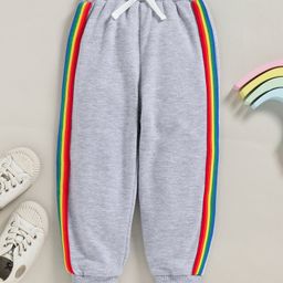 Kookie Kids Cotton Full Length Track Pants Striped - Grey-image-87