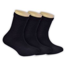 Footprints Pack Of 3 Anti-Odour & Organic Cotton Bamboo School Sports Socks - Black-image-13