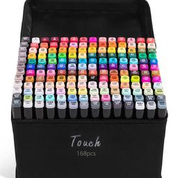 SYGA Graphic Sketch Marker Dual Tip Art Marker Set for Design Drawing Colouring Highlighting Underlining 168 Pieces - Multicolour-11