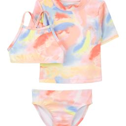 Carter's 3-Piece Tie-Dye Rashguard, Tankini Top & Bottoms Swimsuit Set - Multicolour-picture-27