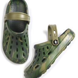 Skechers Clogs with Backstrap  Closure Camo Print- Green-picture-17