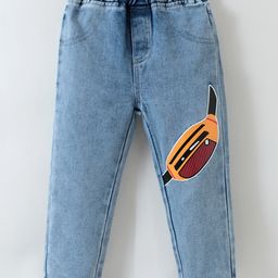 Kookie Kids Full Length Washed Denim Jeans - Blue-image-96