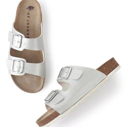 HF JOURNEY Women Buckles Open Toe Flats-2