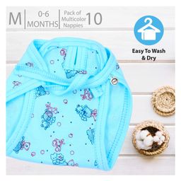 chrish Chirsh Cloth Diapers/Nappies New Born Baby Organic Cotton Cloth Nappy Medium Cloth Nappies With String Washable And Reusable Langot (Multi Color) image 5