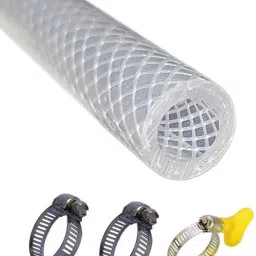 8mm Transparent LPG Gas Pipe 2 meter & 3pc Hose Clamps set Internal Pipe size 8mm for Home, Restaurant Hose Pipe-picture-19