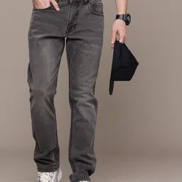 WROGN Men Straight Fit Light Fade Stretchable Jeans-picture-38