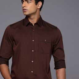Louis Philippe Sport Super Slim Fit Striped Pure Cotton Casual Shirt-image-24