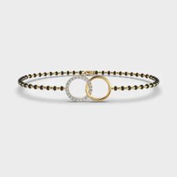 Jewelbox Sacred Bond 14KT Gold Labgrown Diamond Mangalsutra Bracelet for Women-image-67