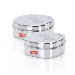 Sumeet Silver Stainless Steel 2 Piece Container-44