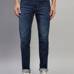 Cantabil Blue Regular Fit Solid Jeans-image-69