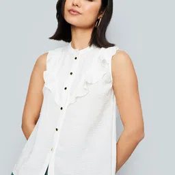 max Mandarin Collar Shirt Style Top-picture-10