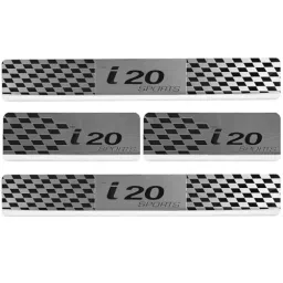 AllExtreme Car Door Foot Step Sill Plate Mirror Finish Silver Stainless Stee Compatible For i20 (Set of 4)-image-61