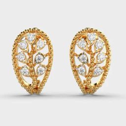 Jewelbox Nature¿s Gleam 14KT Yellow Gold Labgrown Diamond Stud Earrings for Women-image-38