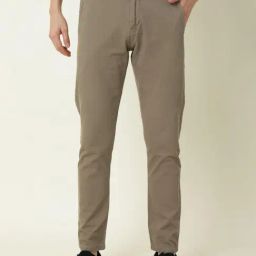 Rare Rabbit Beige Cotton Solid Slim Fit Formal Trousers-picture-41