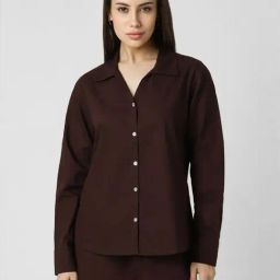 Van Heusen Brown Regular Fit Shirt-image-90