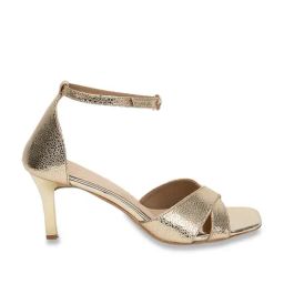 Scentra Women's Lyla Golden Ankle Strap Stilettos-image-51