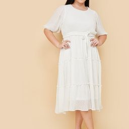 max Flared Sleeve Fit & Flare Midi Dress-image-84